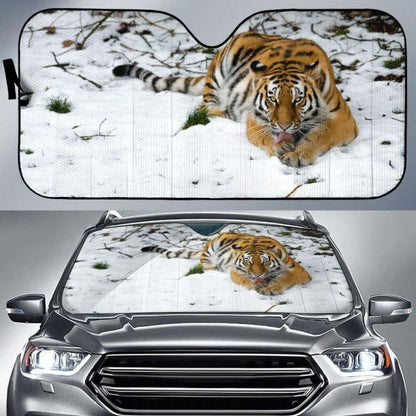 Tiger Snow WinterK Car Sun Shade