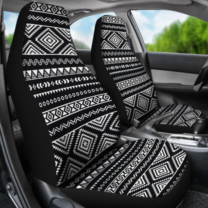 Black And White Car Seat Covers Aztec Design