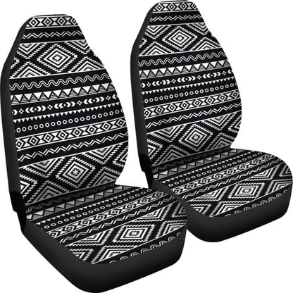 Black And White Car Seat Covers Aztec Design