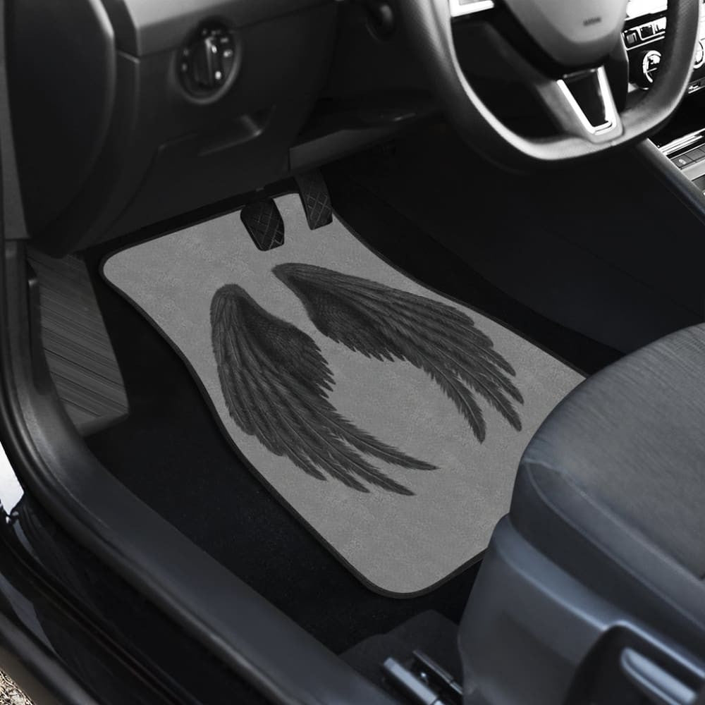 Angel Wings Black Custom Car Floor Mats