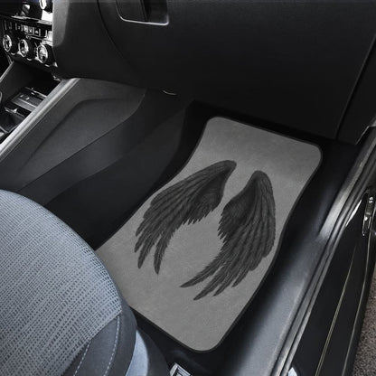 Angel Wings Black Custom Car Floor Mats