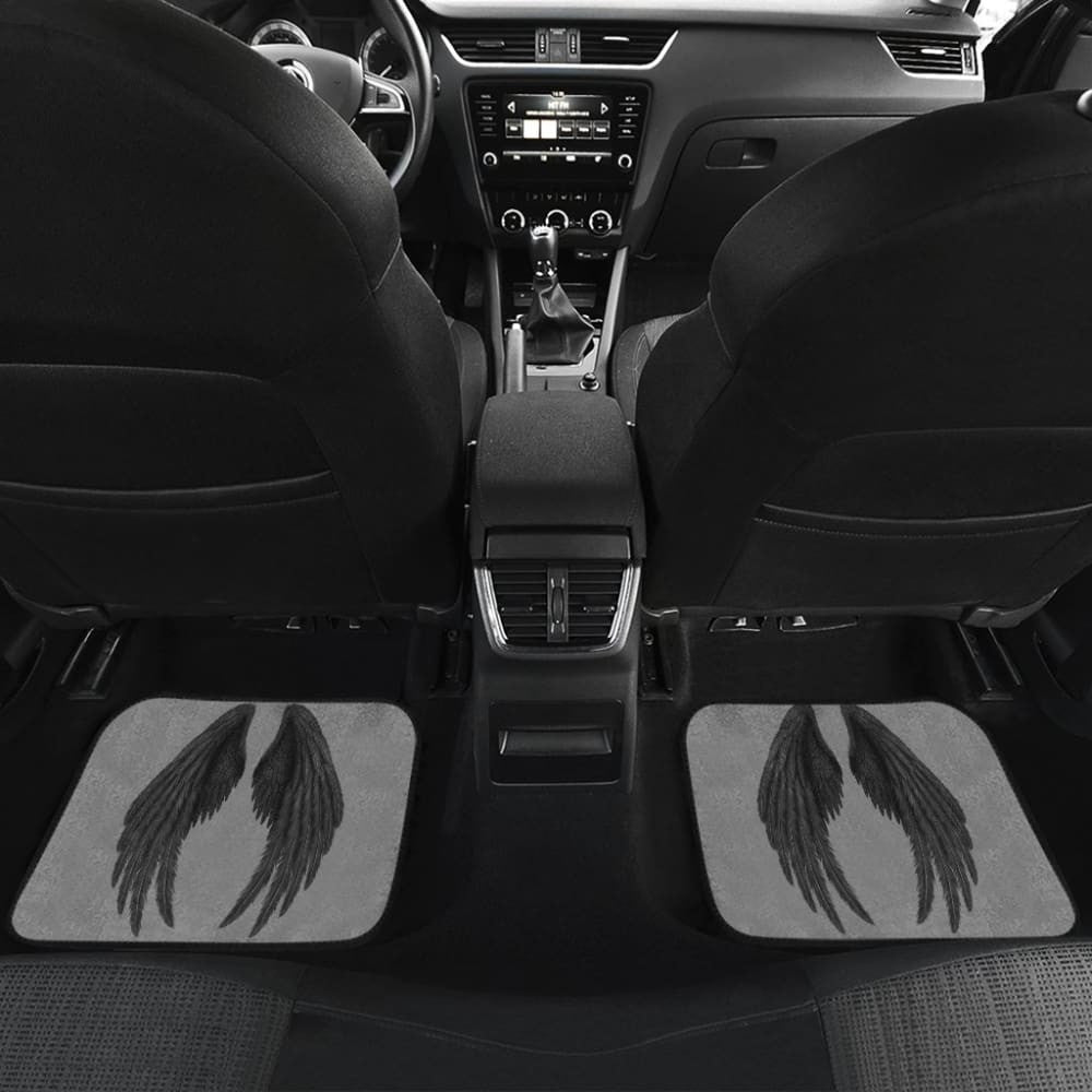 Angel Wings Black Custom Car Floor Mats