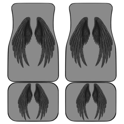 Angel Wings Black Custom Car Floor Mats