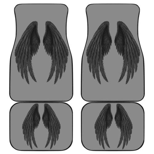 Angel Wings Black Custom Car Floor Mats