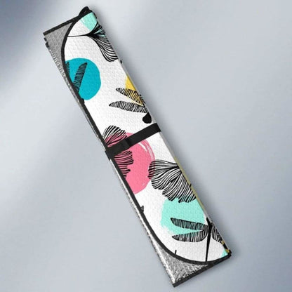 Dragonflies Ginkgo Leaves Pattern Car Auto Sun Shades