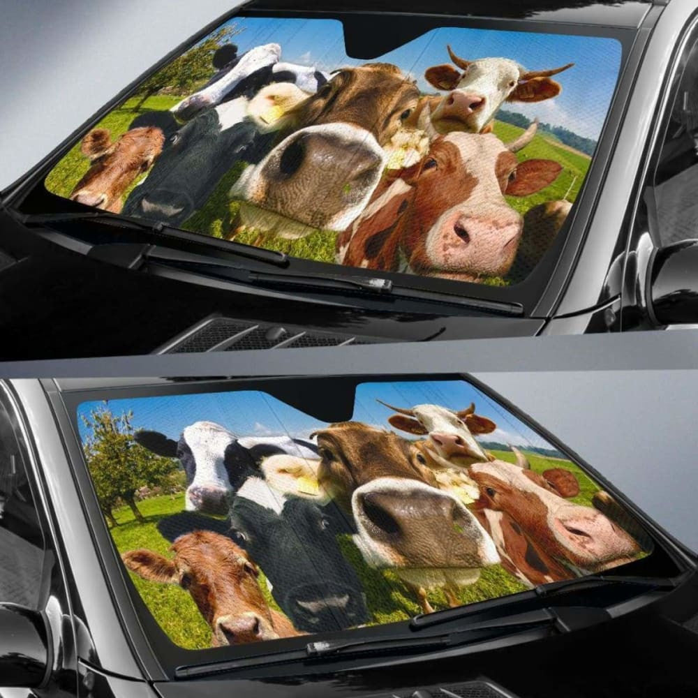 Auto Sun Shades - Cow