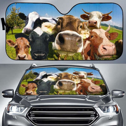 Auto Sun Shades - Cow