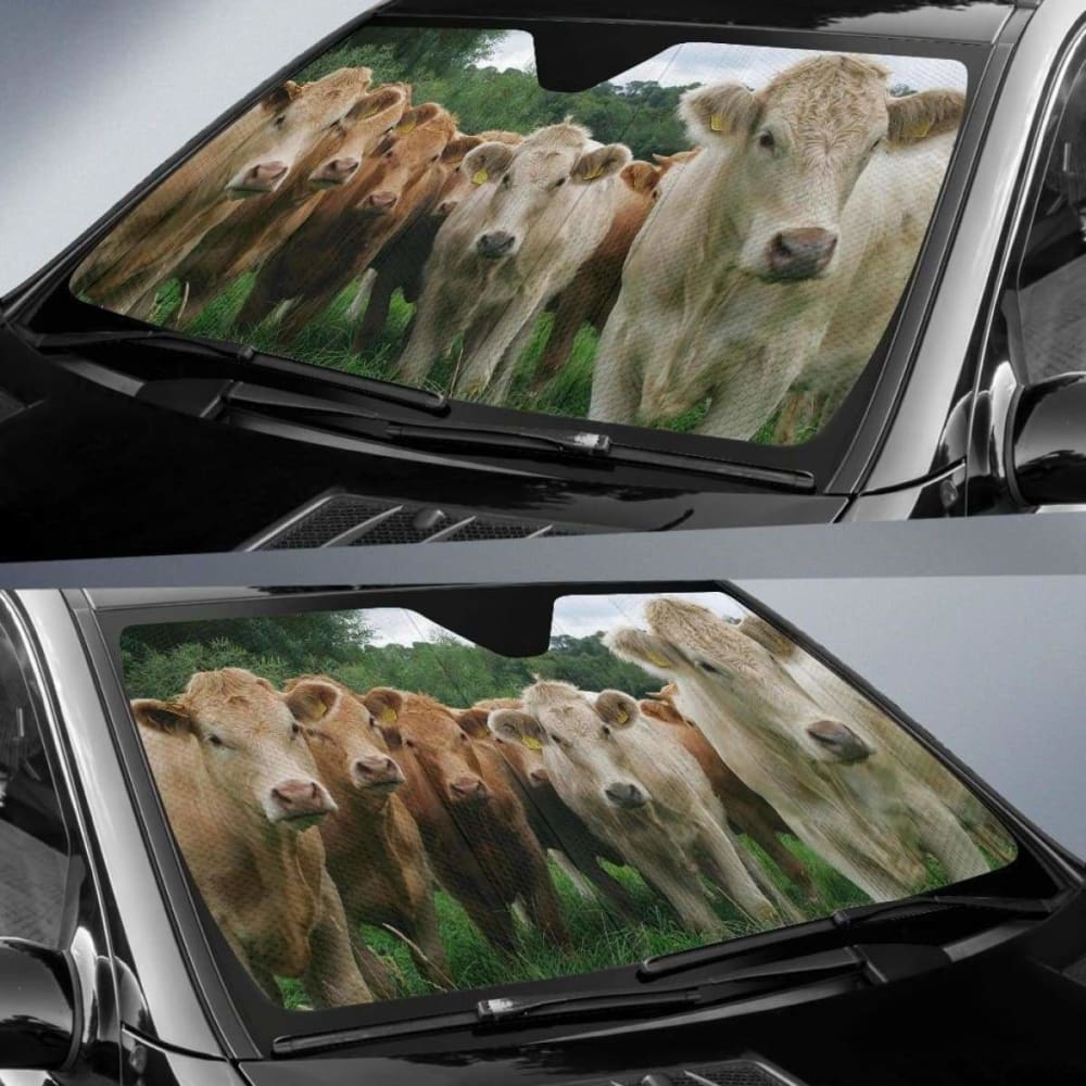 Auto Sun Shades - Cow
