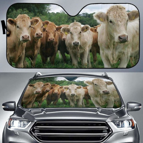 Auto Sun Shades - Cow