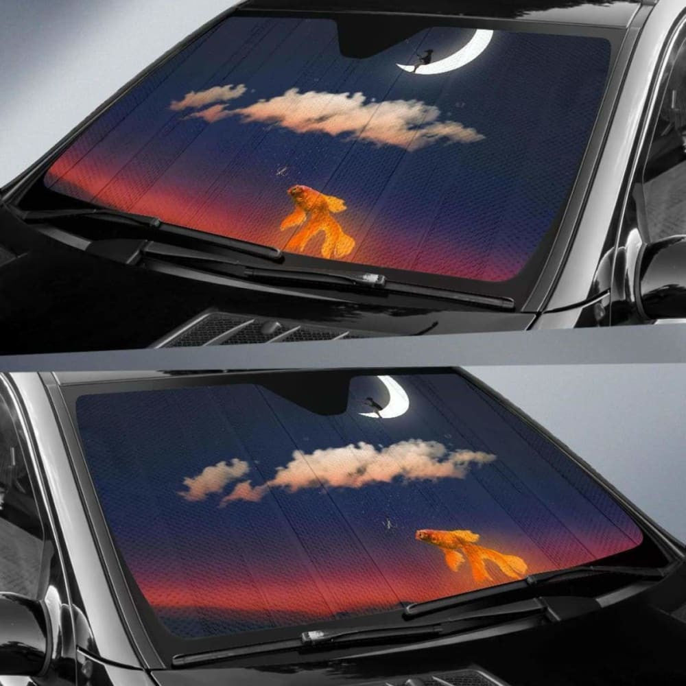 Fishing Gold Fish Car Sun Shade