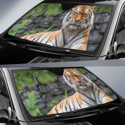 Siberian Tiger Female Zoo Big Cat HdK Car Sun Shade