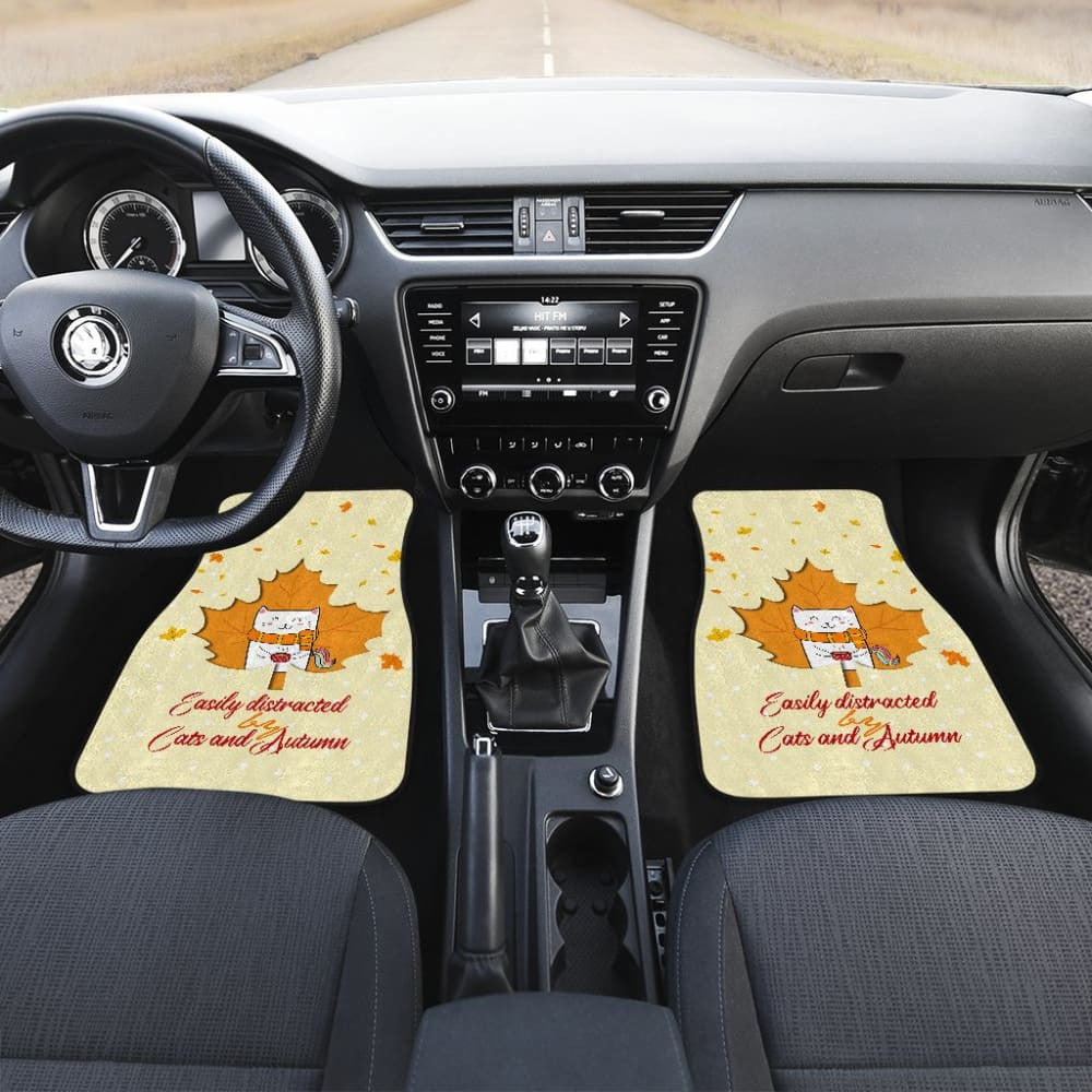 Amazing Easily Distracted By Cats And Autumn Gift Ideas Car Floor Mats