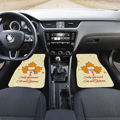 Amazing Easily Distracted By Cats And Autumn Gift Ideas Car Floor Mats