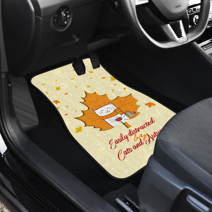 Amazing Easily Distracted By Cats And Autumn Gift Ideas Car Floor Mats
