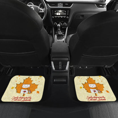 Amazing Easily Distracted By Cats And Autumn Gift Ideas Car Floor Mats