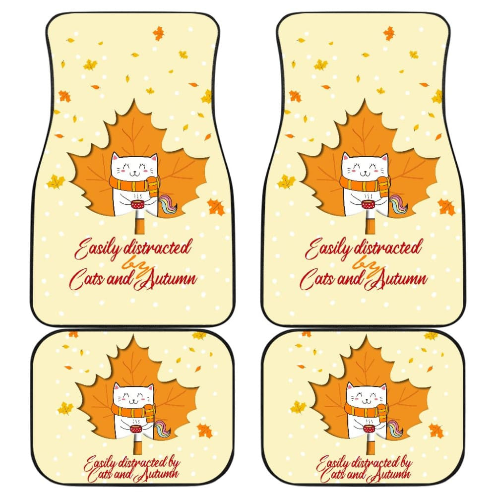 Amazing Easily Distracted By Cats And Autumn Gift Ideas Car Floor Mats