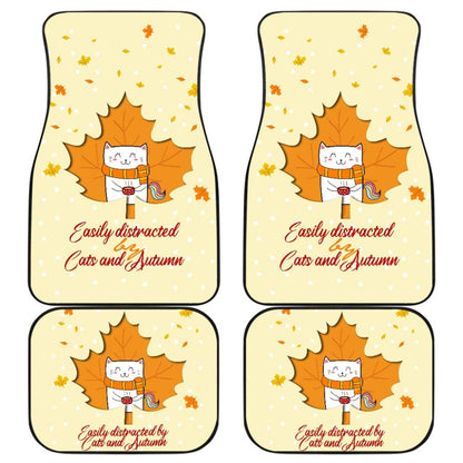 Amazing Easily Distracted By Cats And Autumn Gift Ideas Car Floor Mats