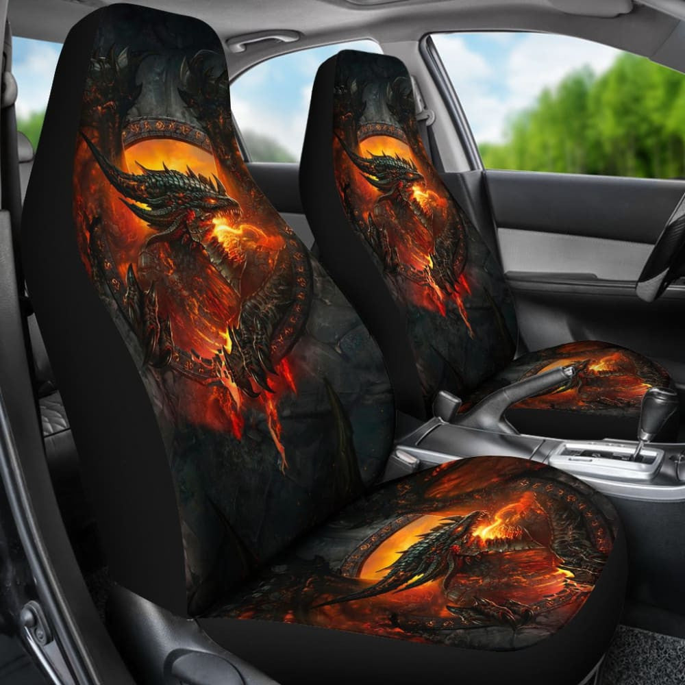 Ancient Dragon Lord of Fire Car Seat Covers