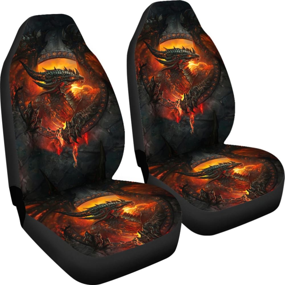Ancient Dragon Lord of Fire Car Seat Covers