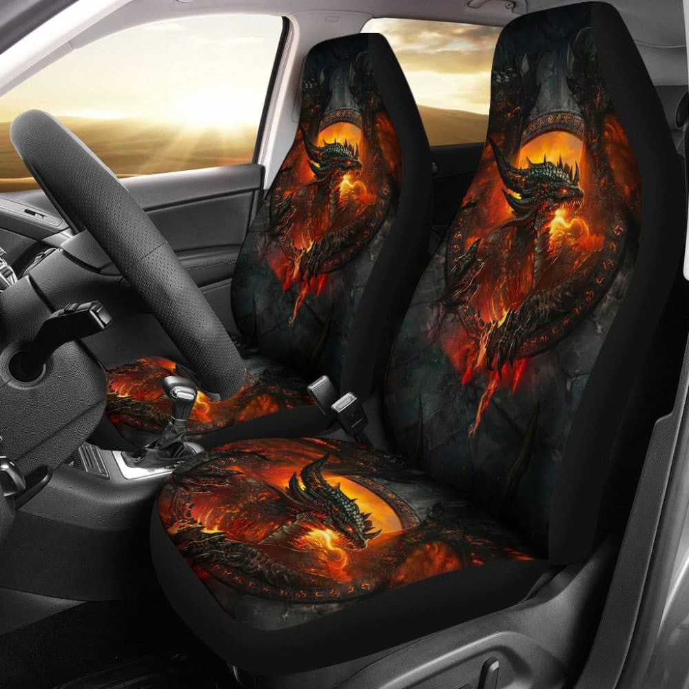 Ancient Dragon Lord of Fire Car Seat Covers