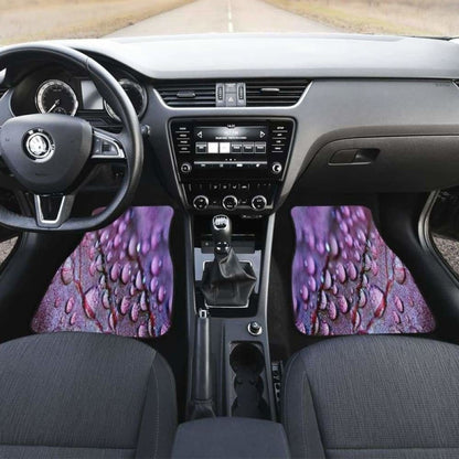 Purple Leaf Front And Back Car Mats