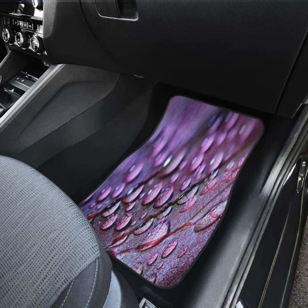 Purple Leaf Front And Back Car Mats