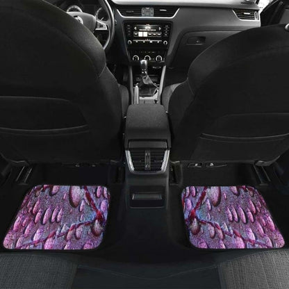 Purple Leaf Front And Back Car Mats