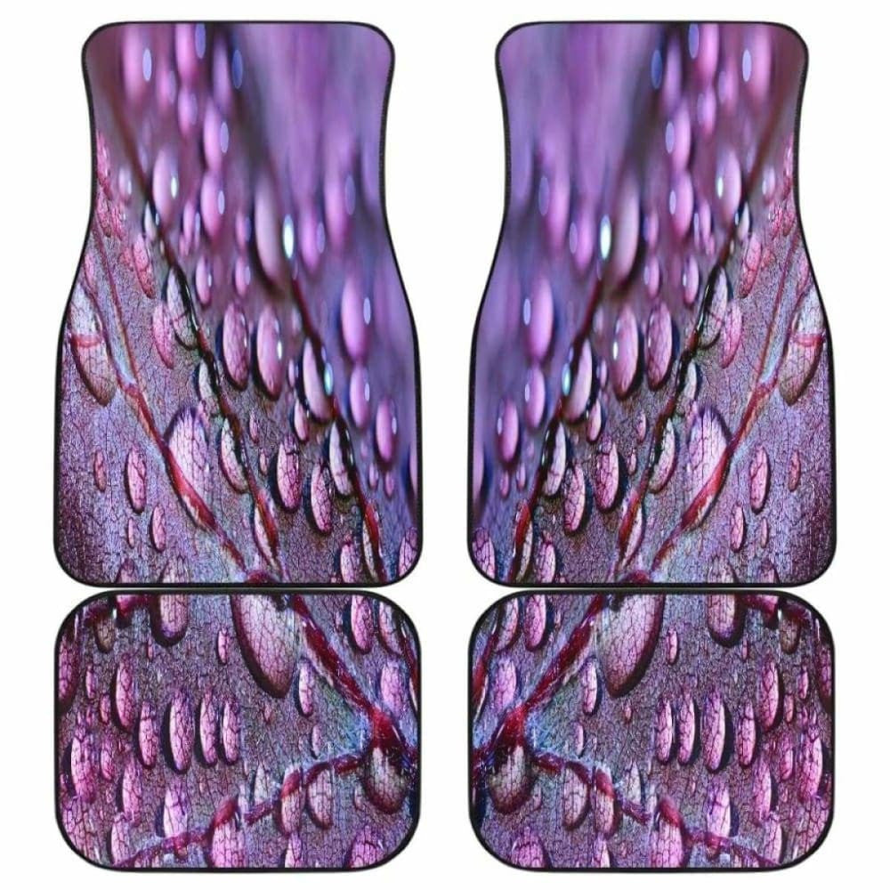 Purple Leaf Front And Back Car Mats