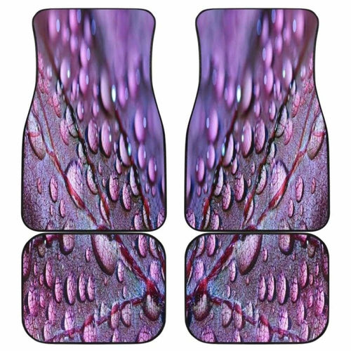 Purple Leaf Front And Back Car Mats