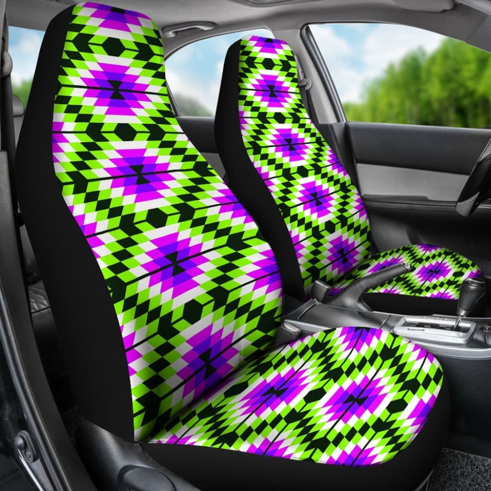 Purple Green Aztec Colors Women Car Seat Cover