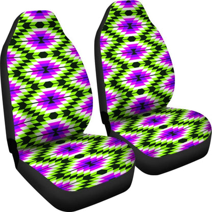 Purple Green Aztec Colors Women Car Seat Cover