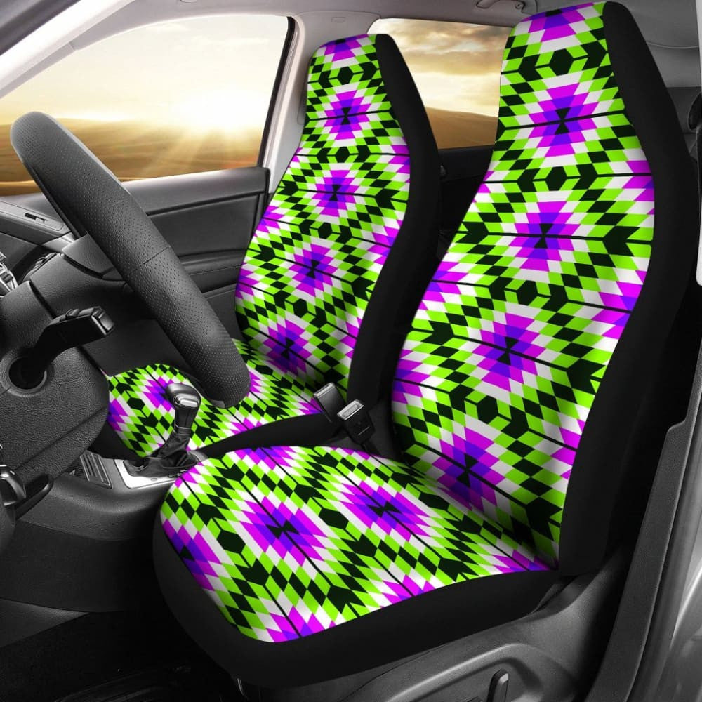 Purple Green Aztec Colors Women Car Seat Cover