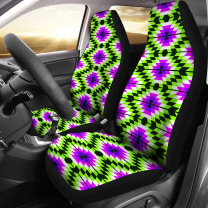Purple Green Aztec Colors Women Car Seat Cover