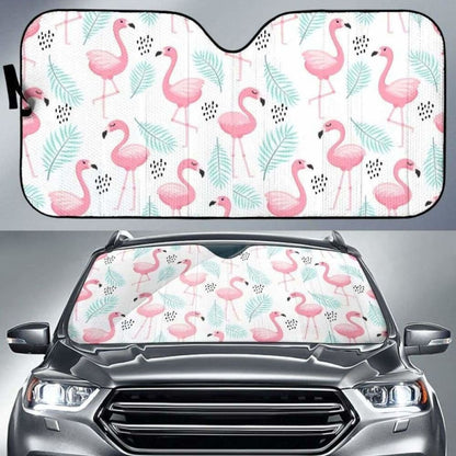 Cute Flamingo Pattern Car Auto Sun Shades