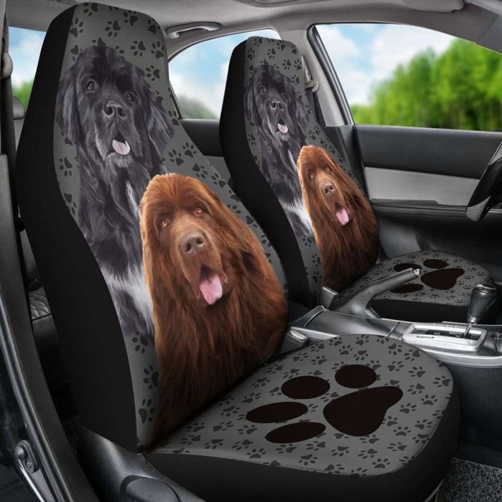 Newfoundland Paw Print Car Seat Cover
