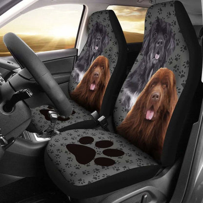 Newfoundland Paw Print Car Seat Cover