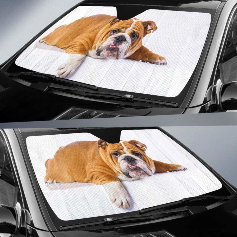 Cute Bulldog Car Sun Shade