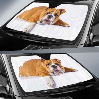 Cute Bulldog Car Sun Shade