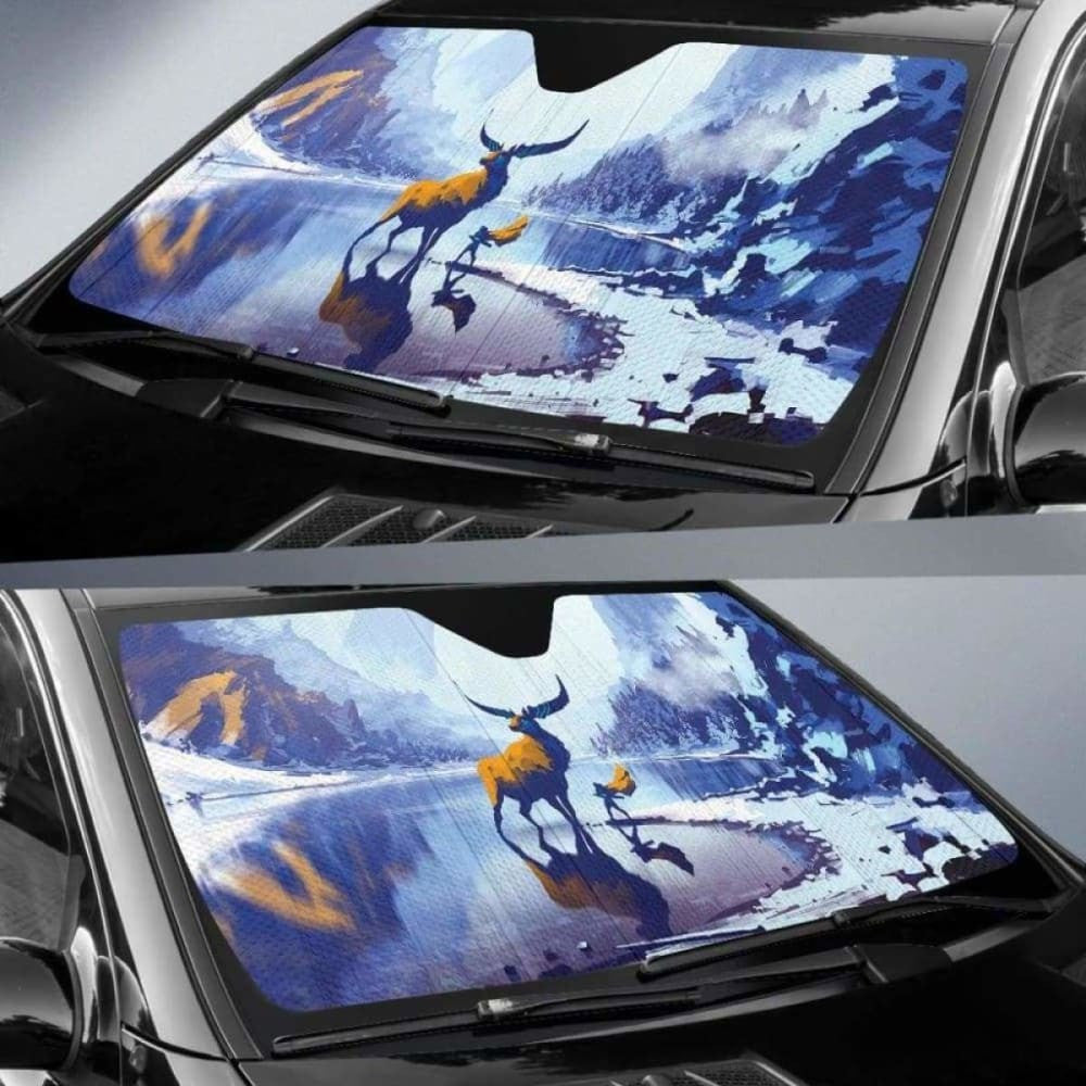 Art Deer Car Auto Sun Shades