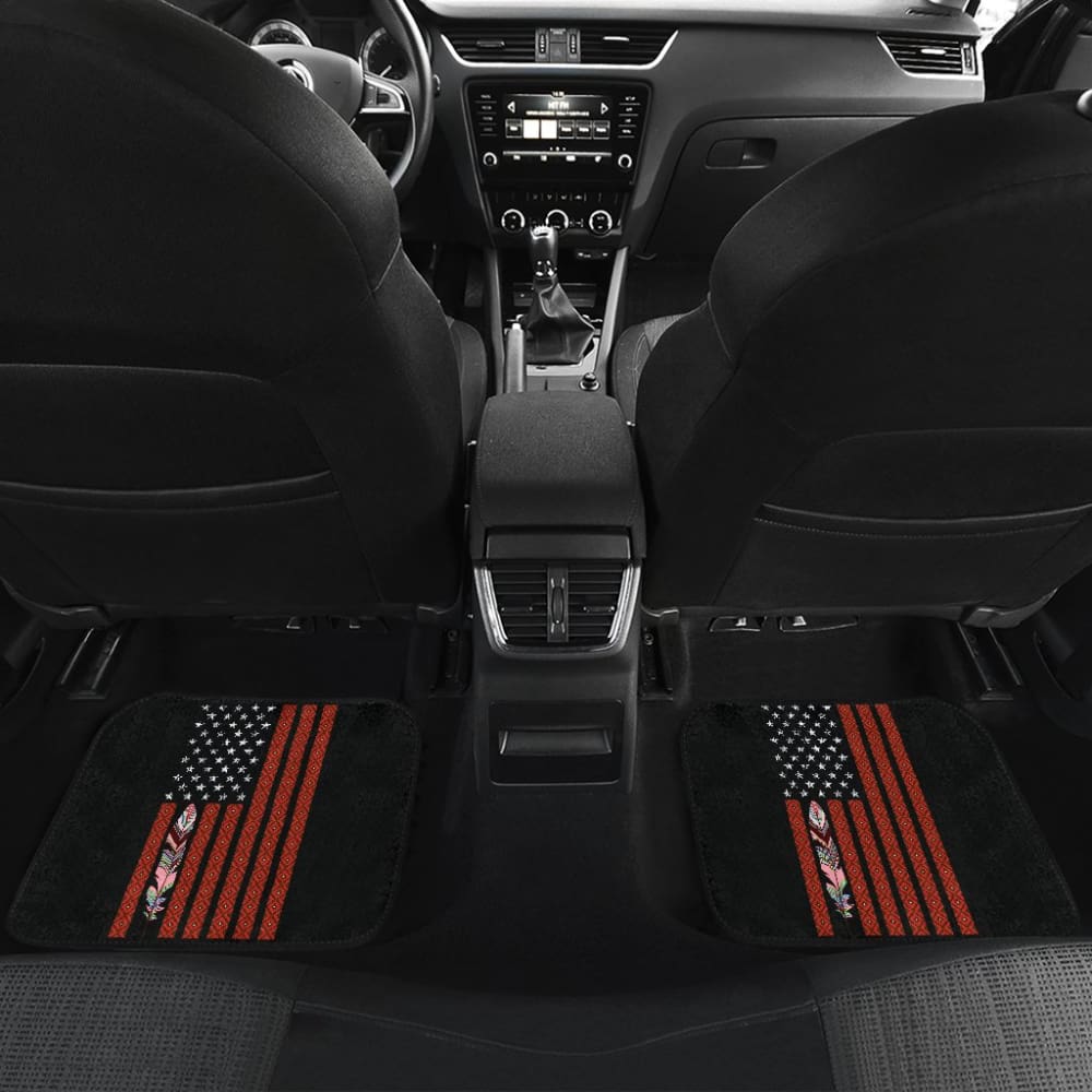 Native American Flag Patriotic Car Floor Mats