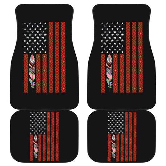 Native American Flag Patriotic Car Floor Mats