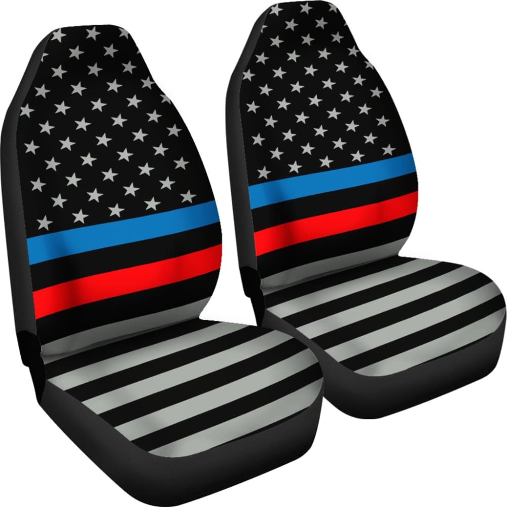 Thin Blue And Red Line Flag Car Seat Covers Amazing Gift