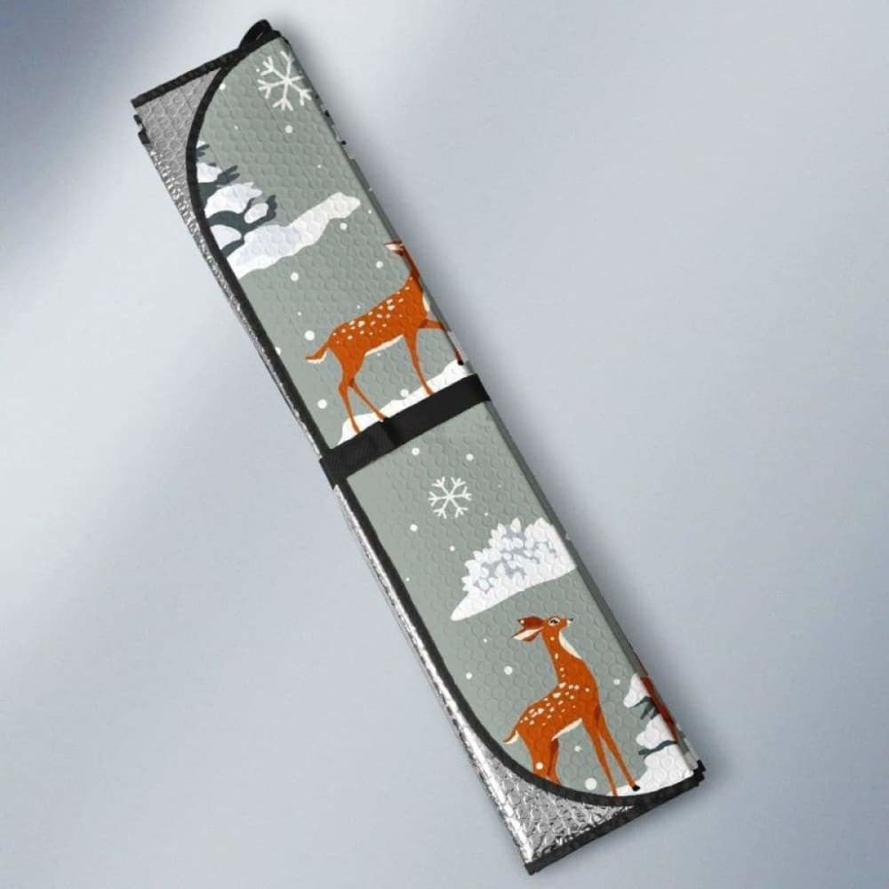 Beautiful Deers Winter Christmas Car Auto Sun Shades