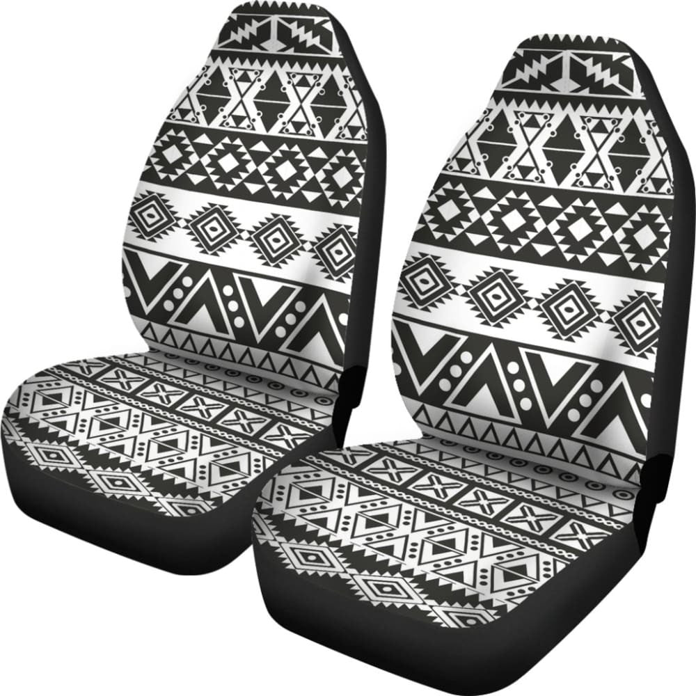 Aztec Pattern Black And White Car Seat Cover