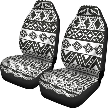 Aztec Pattern Black And White Car Seat Cover