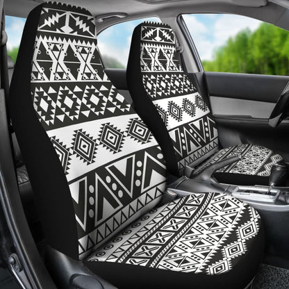 Aztec Pattern Black And White Car Seat Cover