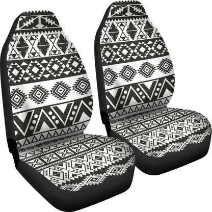 Aztec Pattern Black And White Car Seat Cover