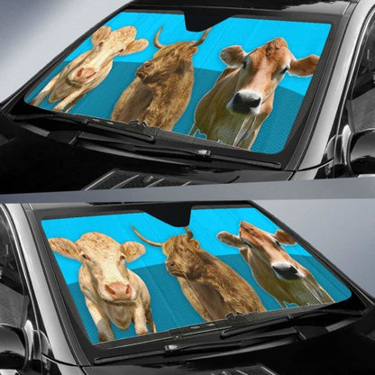 Auto Sun Shades - Cow