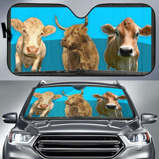 Auto Sun Shades - Cow