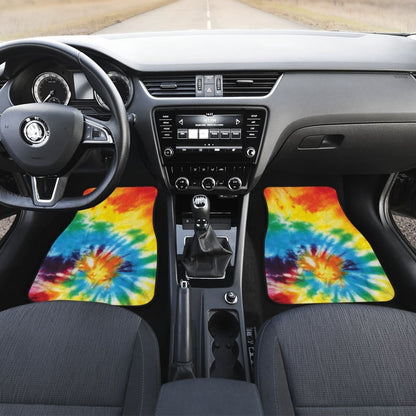 Colorful Tie Dye Abstract Art Car Floor Mats